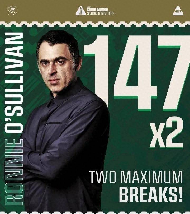 还刷新了两, 奥沙利文成